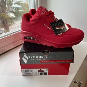 Skechers Uno Stand On Air Women’s Vibrant Red Sneakers 8